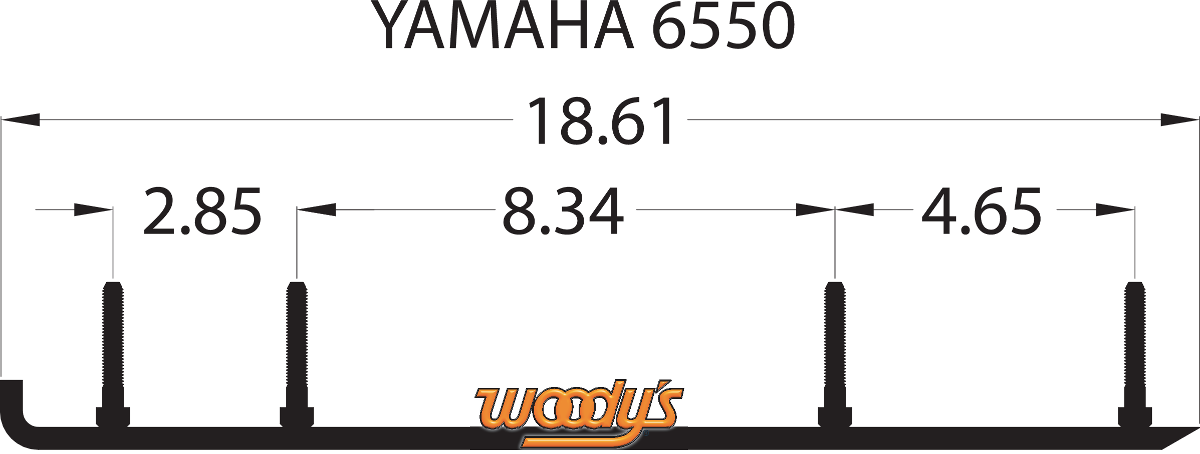 WOODY'S Top-Stock™ Hard Surface Bar - 60° - Yamaha HSY-6550