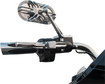 ARLEN NESS Mirror - Side View - Caged Series/Deep Cut - Chrome - Right 13-167