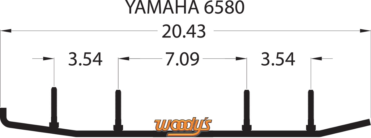 WOODY'S Top-Stock™ Hard Surface Bar - 60° - Yamaha HSY-6580