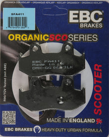Brake Pads Sfa411 Organic