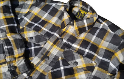 Covert Moto Flannel White/Yellow 4x
