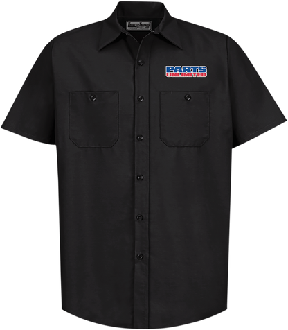 THROTTLE THREADS Parts Unlimited Shop Shirt - Black - 5XL PSU37ST24BK5X