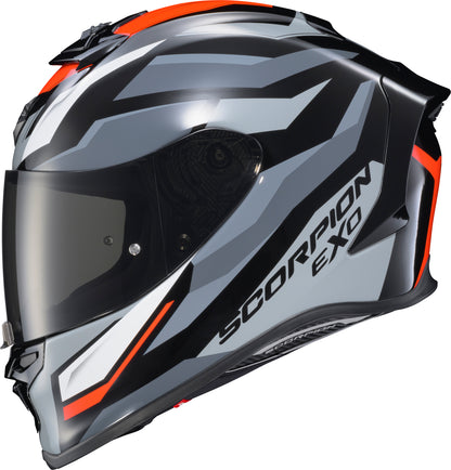 Exo R1 Air Full Face Helmet Raven Black/Red/Grey Md