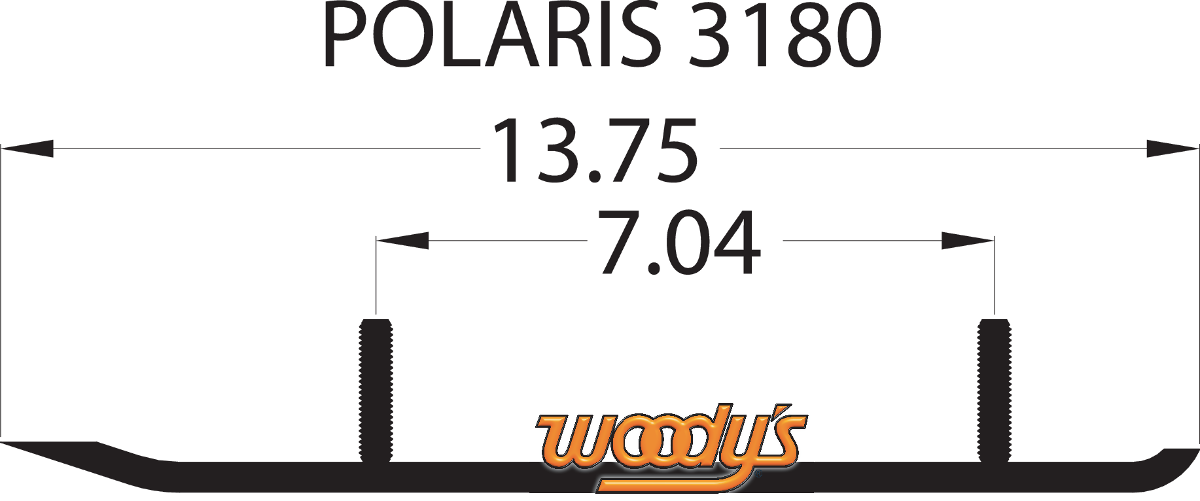 WOODY'S Executive Series™ Flat-Top® Runner - 8.0" - 60° - Polaris TPI-3180