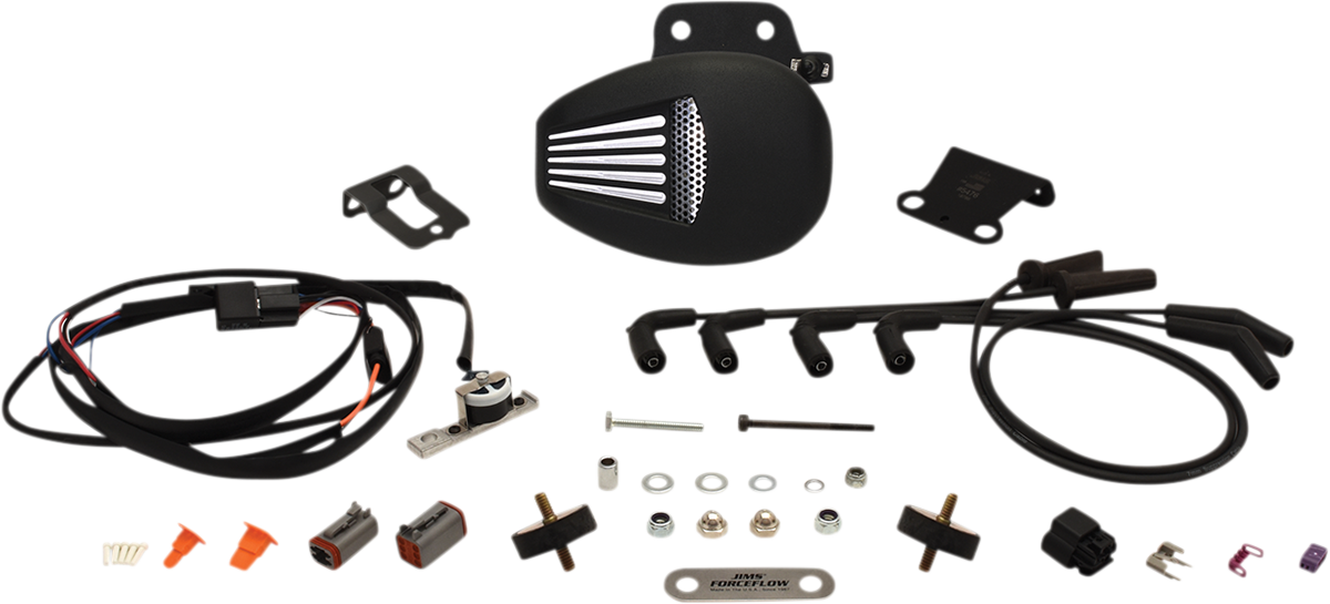 JIMS Forceflow Cylinder Head Cooler Kit - Black - M8 Softail 5470