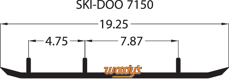 WOODY'S Wear Bar - Trail Blazer IV™ Flat-Top® - 6" - 60° - Ski-Doo TSD4-7150