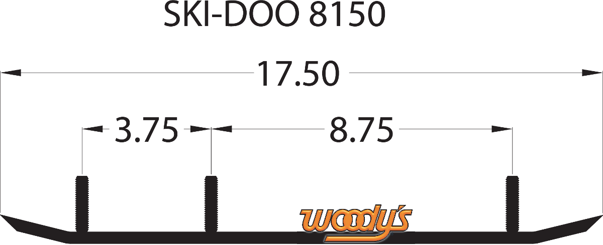 WOODY'S Wear Bar - Trail Blazer IV™ Flat-Top® - 6" - 60° - Ski-Doo TSD4-8150