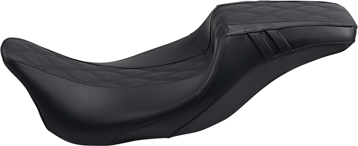 LE PERA Outcast Daddy Long Legs Seat - Full-Length - w/o Backrest - Black w/Black Double Diamond - FL LK-987DLGT2