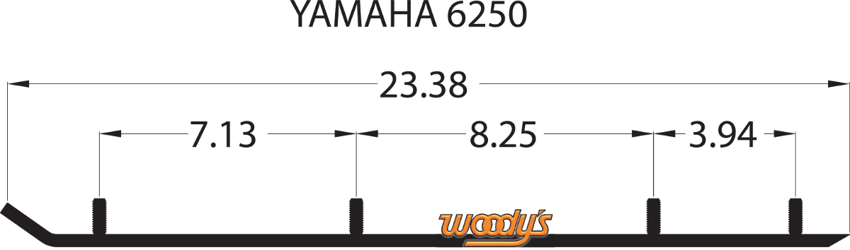 WOODY'S Wear Bar - Trail Blazer IV™ Flat-Top® - 6" - 60° - Yamaha TYV4-6250