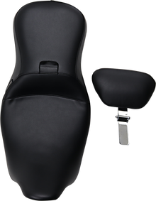 LE PERA Outcast Seat - 2-Up - With Backrest - Smooth - Black - FL '08-'23 LK-997BR
