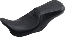 LE PERA Outcast GT-2 Seat - 2-Up - w/o Backrest - Black Double Diamond - Perforated - FL '08-'23 LK-997GT2