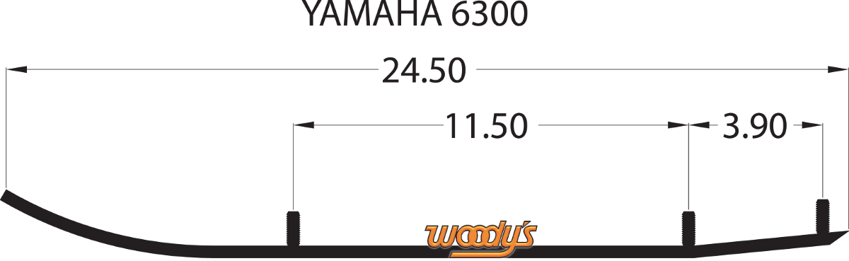WOODY'S Wear Bar - Trail Blazer IV™ Flat-Top® - 6" - 60° - Yamaha TYV4-6300