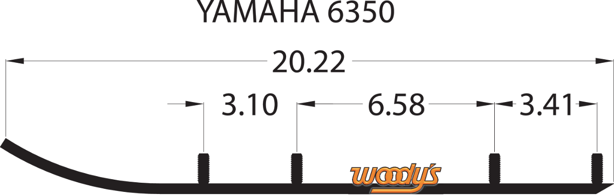 WOODY'S Wear Bar - Trail Blazer IV™ Flat-Top® - 6" - 60° - Yamaha TYV4-6350
