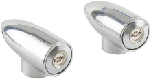 PAUL YAFFE BAGGER NATION Rear Bullet Marker Lights - Red LED - Chrome PYO:LB-R-BRK-C