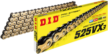 DID 525 VX3 - Drive Chain - 130 Links - Gold M525VX3G130ZB