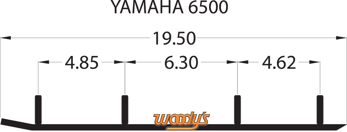WOODY'S Executive Series™ Flat-Top® Runner - 8.0" - 60° - Yamaha WYV-6500
