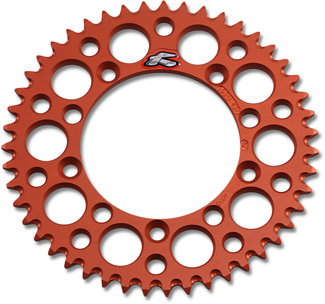 RENTHAL Rear Sprocket - Aluminum - 47 Tooth - Orange - Gas Gas/Husqvarna/KTM 192U-420-47GPOR
