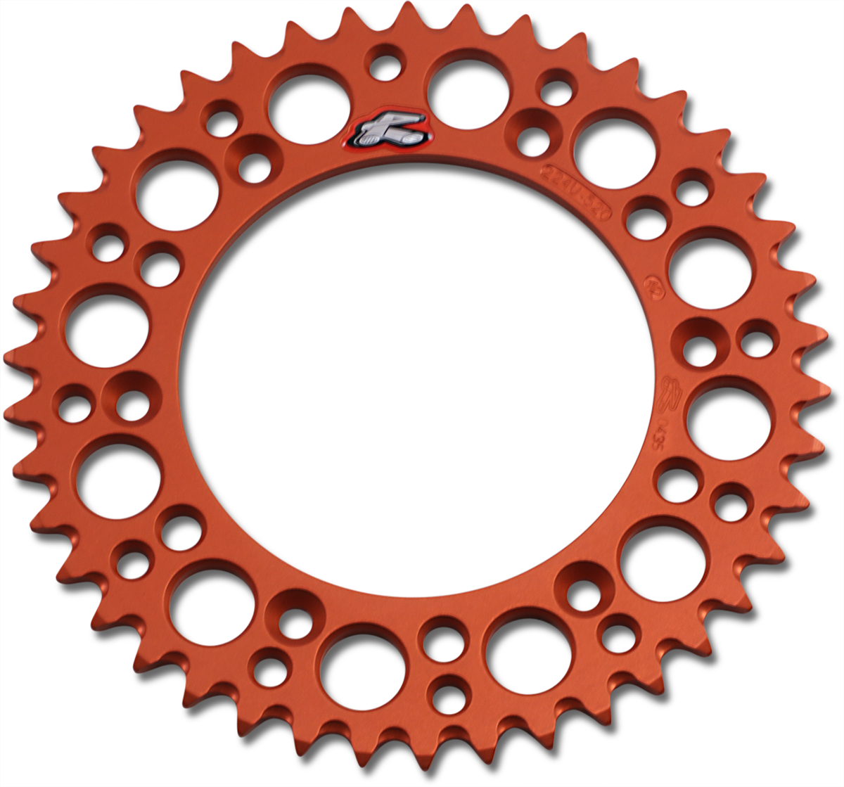 RENTHAL Rear Sprocket - Aluminum - 42 Tooth - Orange 224U-520-42GPOR