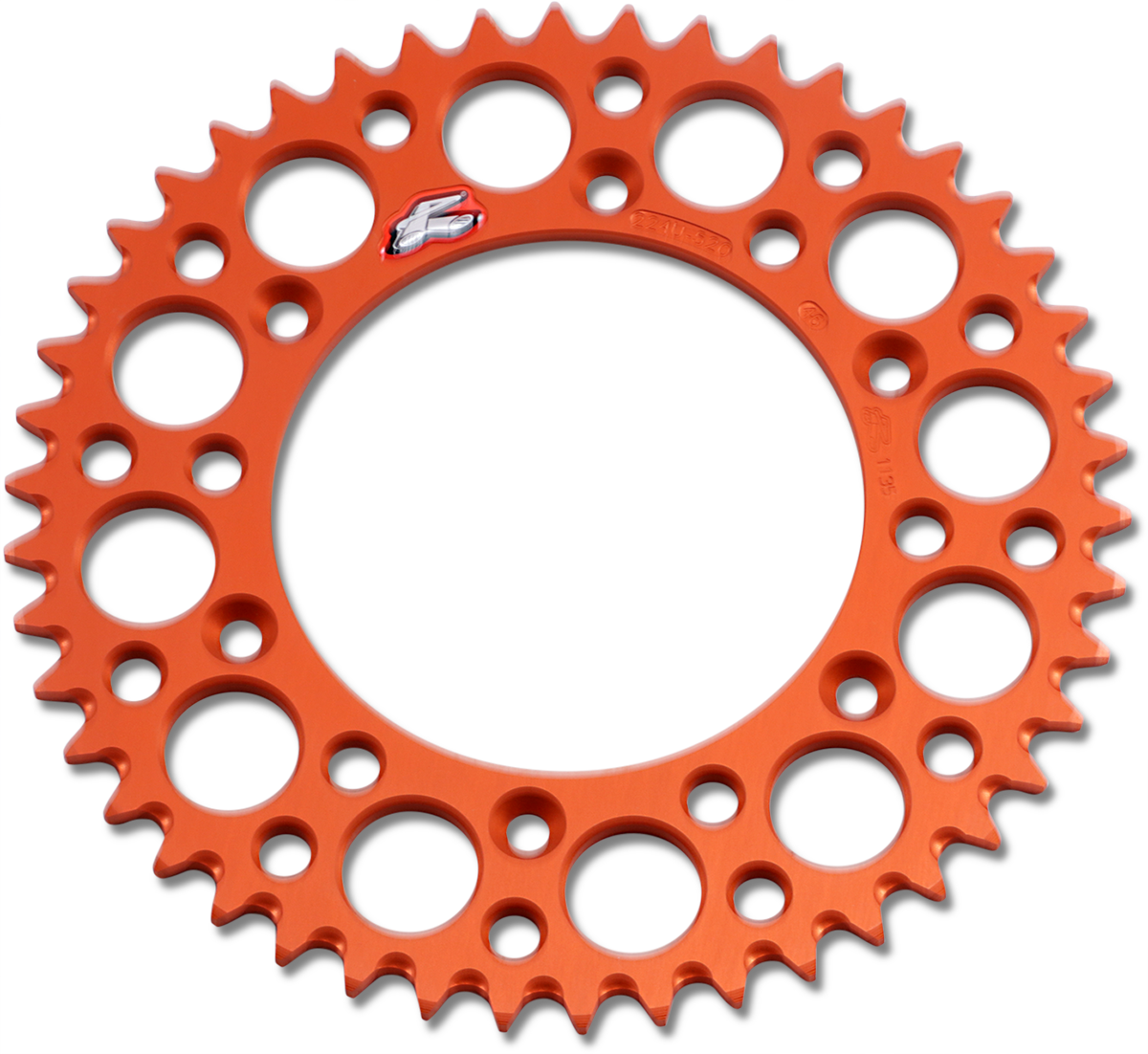 RENTHAL Rear Sprocket - Aluminum - 46 Tooth - Orange 224U-520-46GPOR