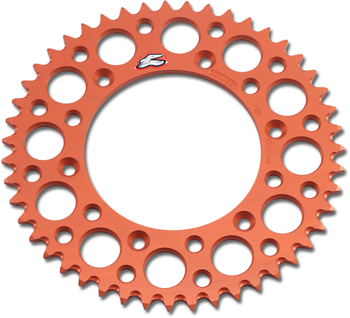 RENTHAL Rear Sprocket - Aluminum - 47 Tooth - Orange 224U-520-47GPOR