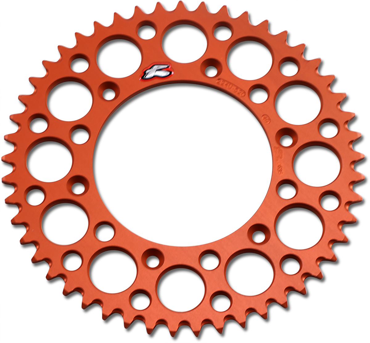 RENTHAL Rear Sprocket - Aluminum - 49 Tooth - Orange 224U-520-49GPOR