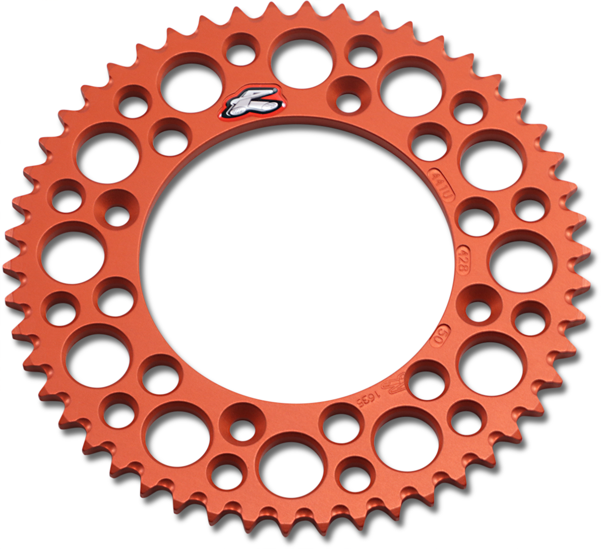 RENTHAL Rear Sprocket - Aluminum - 50 Tooth - Orange - Gas Gas/Husqvarna/KTM 441U-428-50GPOR