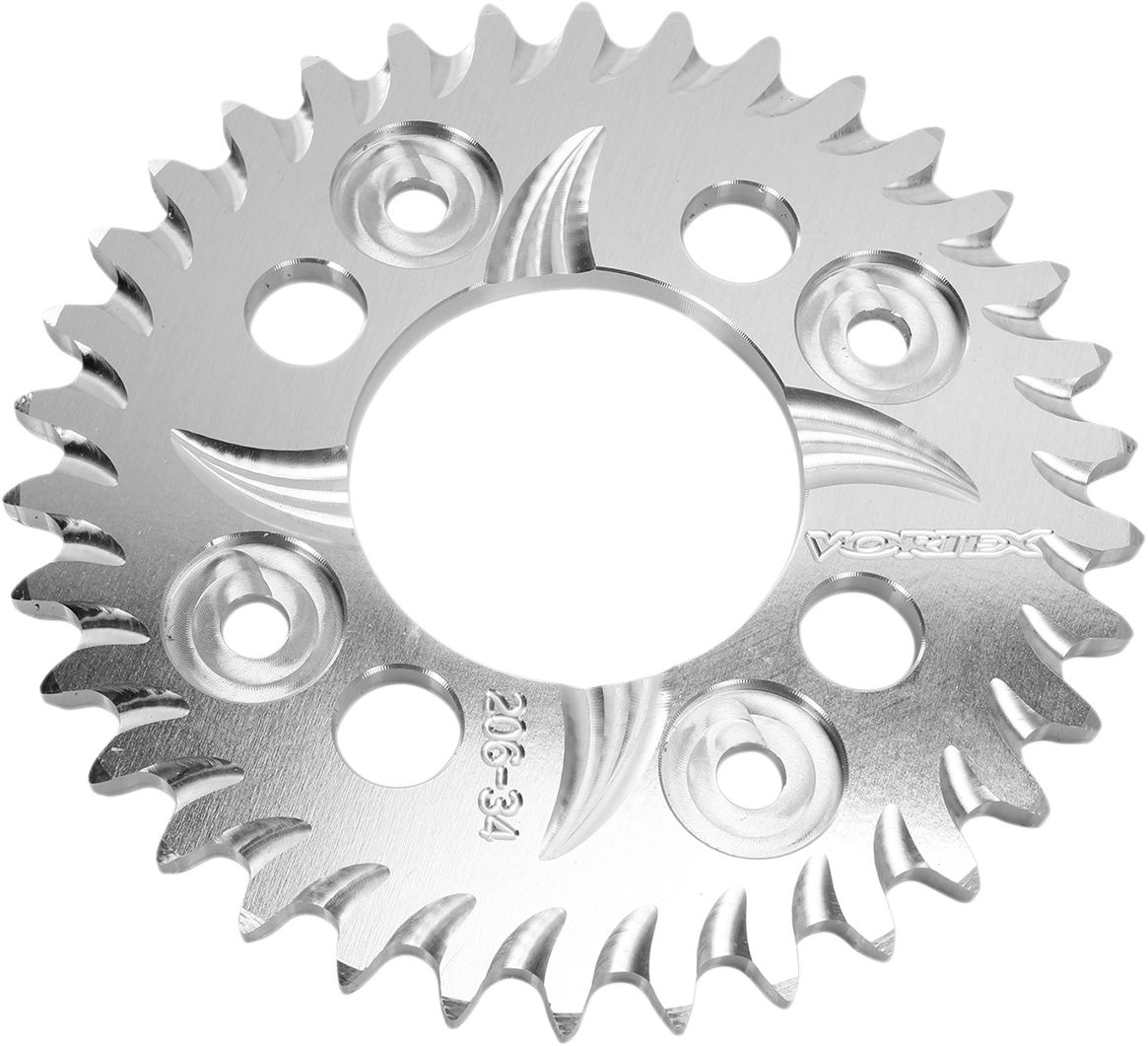 VORTEX Aluminum Sprocket - Silver - Rear - 34 Tooth 206-34