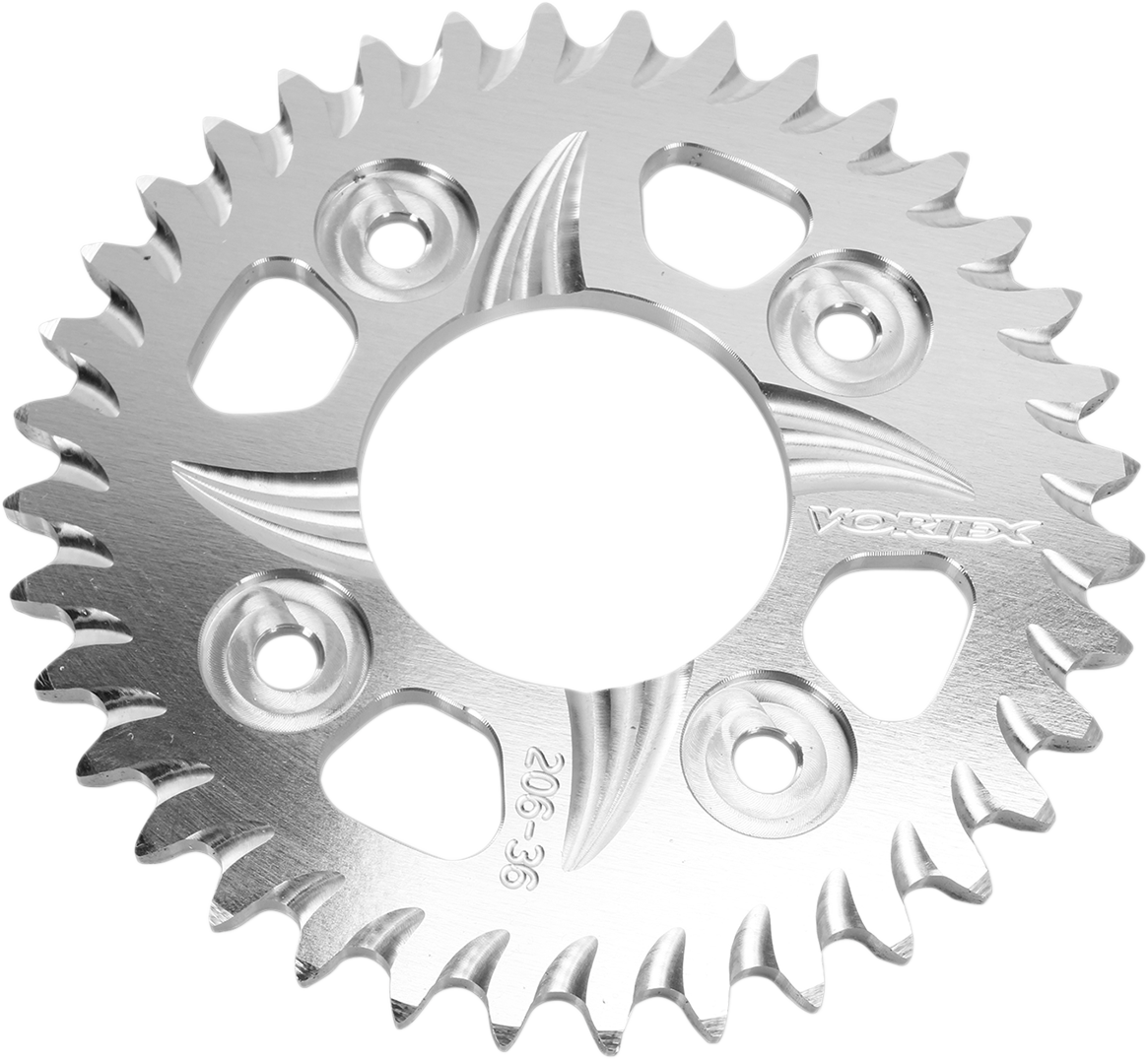 VORTEX Aluminum Sprocket - Silver - Rear - 36 Tooth 206-36