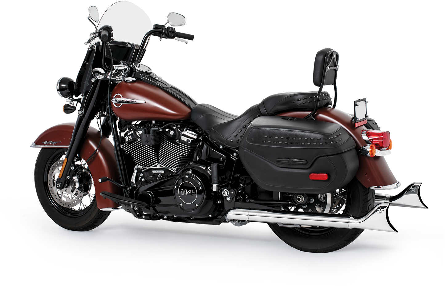 Sharktail Duals Chrome 2.5"Odx32" `97 06 Softail