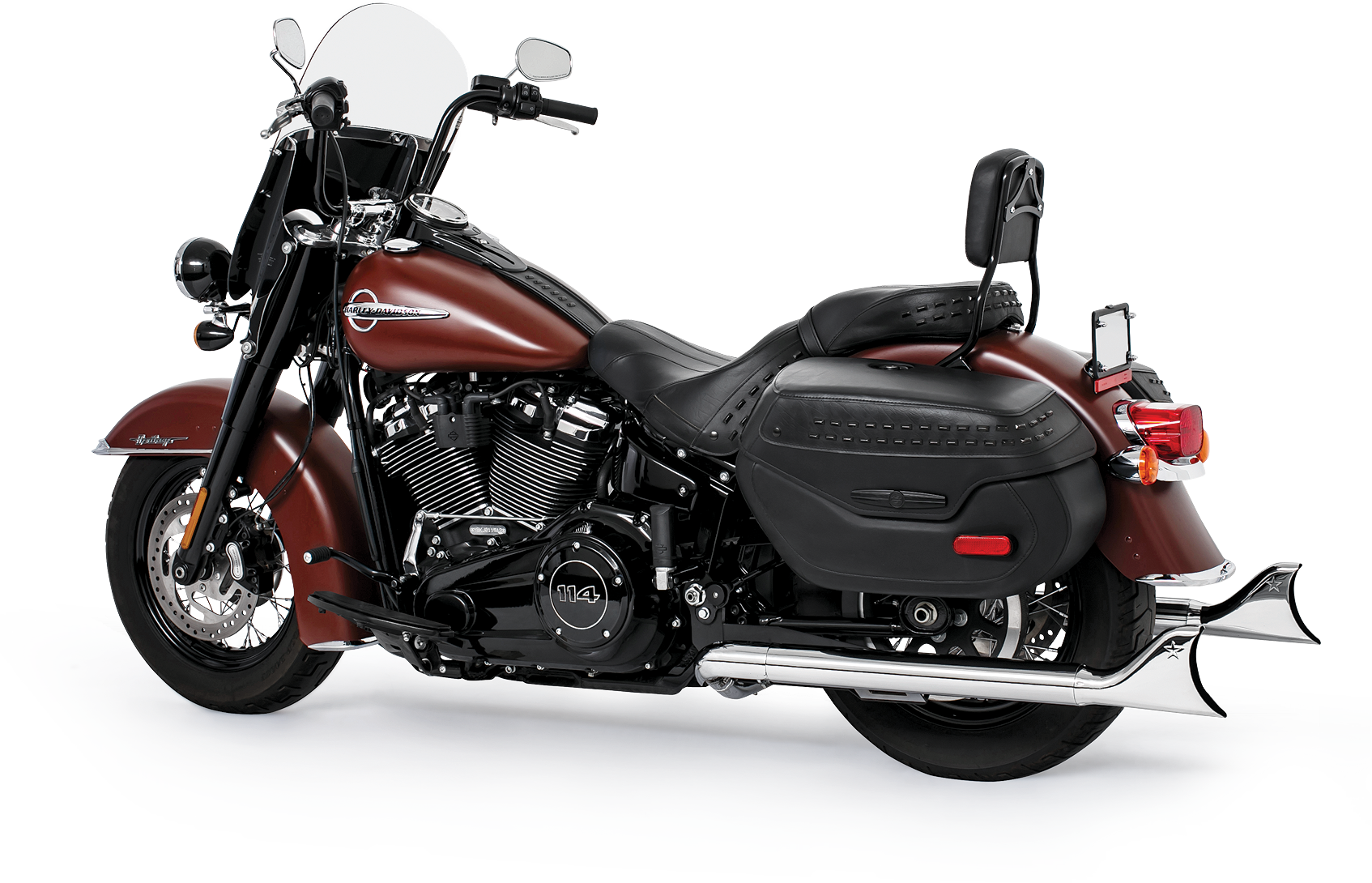 Sharktail Duals Chrome 2.5"Odx32" `97 06 Softail