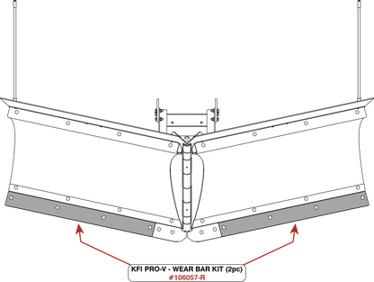 KFI Wear Bar Wing Kit V-Plow - 2 pc.