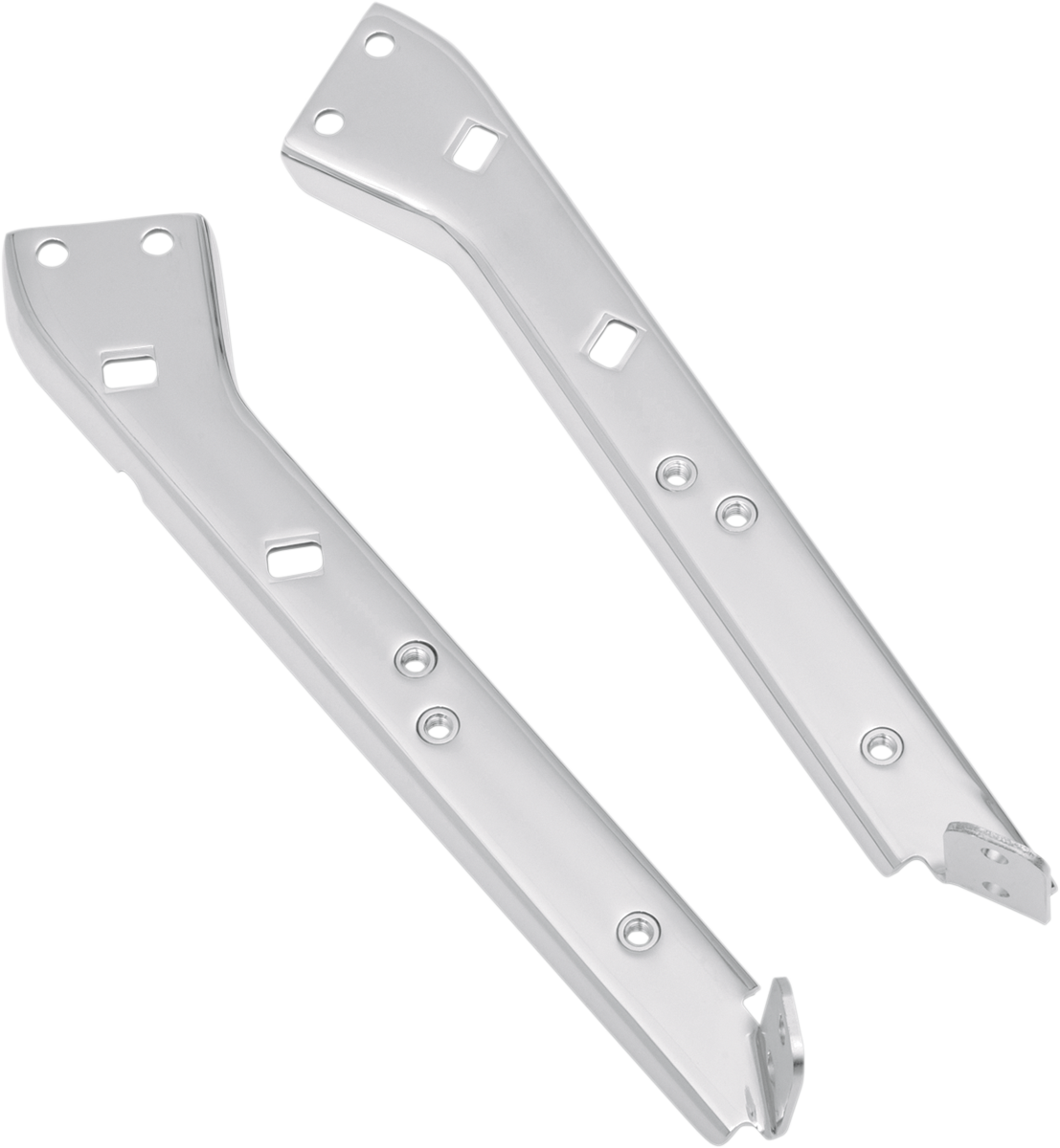 DRAG SPECIALTIES Left Saddlebag Rail Support Bracket - Chrome S77-0135L