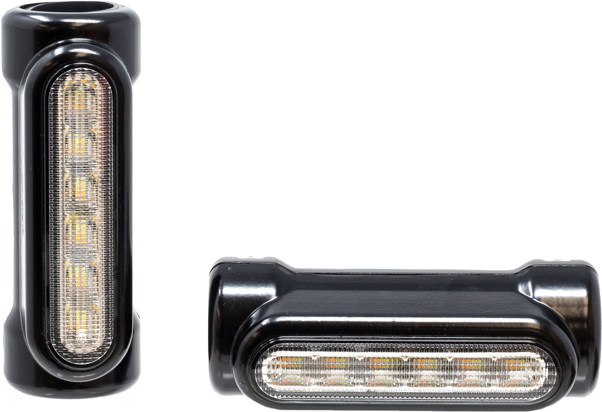 Engine Guard Led Lights Blk White/Amber