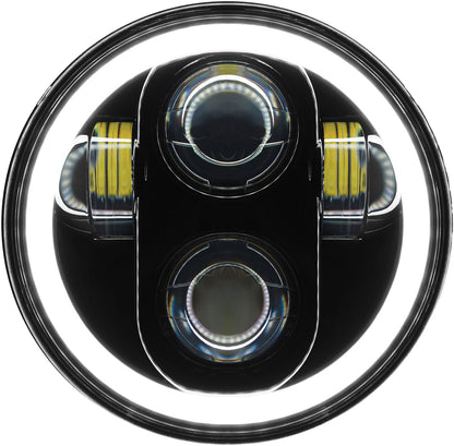 5 3/4" Led Headlight With Full Halo Black