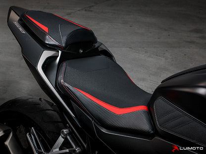 LUIMOTO Styleline Rider Seat Cover for the Honda CBR500R (2016+), CB500F (16-20), and CBR400R (16-18)