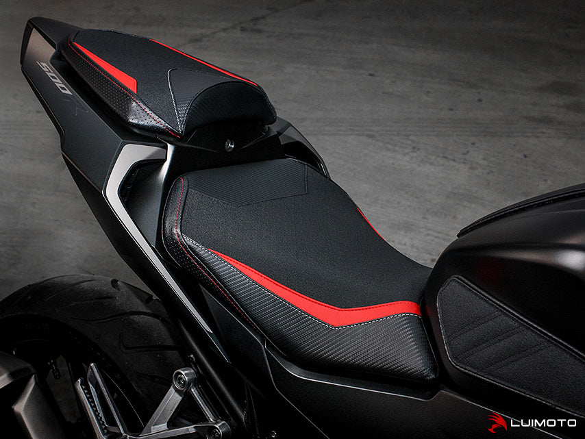 LUIMOTO Styleline Passenger Seat Cover for the Honda CBR500R (2016+), CB500F (16-20), and CBR400R (16-18)