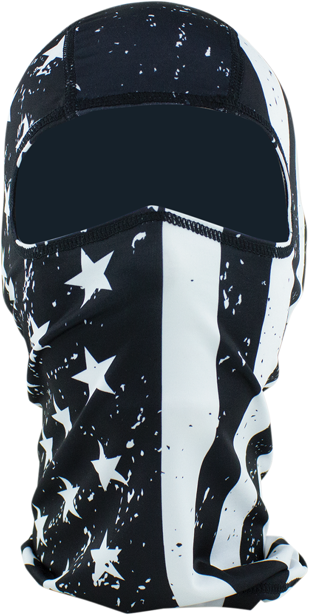 ZAN HEADGEAR Balaclava - Black/White - Flag WBP091