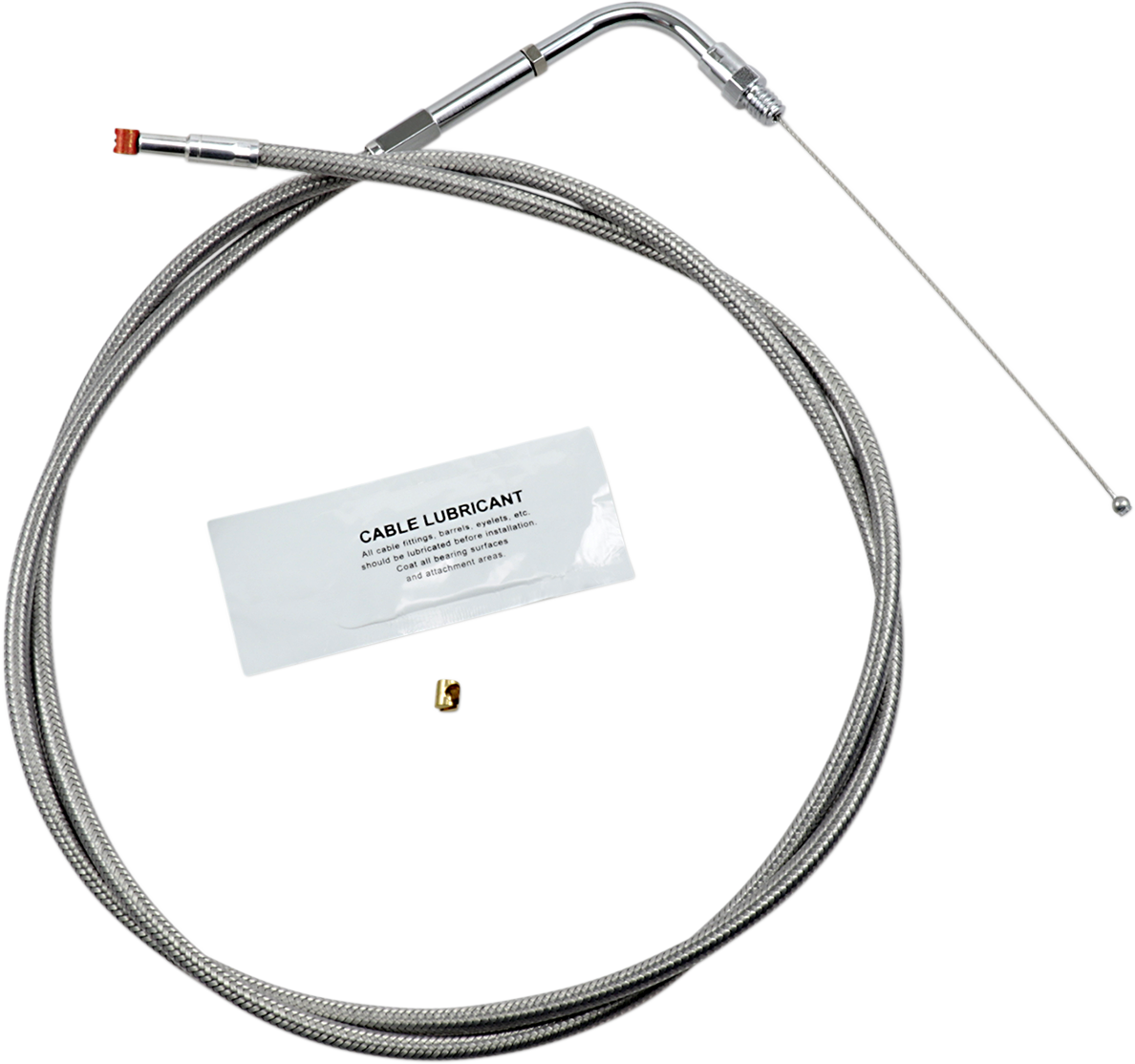 BARNETT Stainless Steel Throttle Cable - +8" - '90-'95 Touring 102-30-30008-8