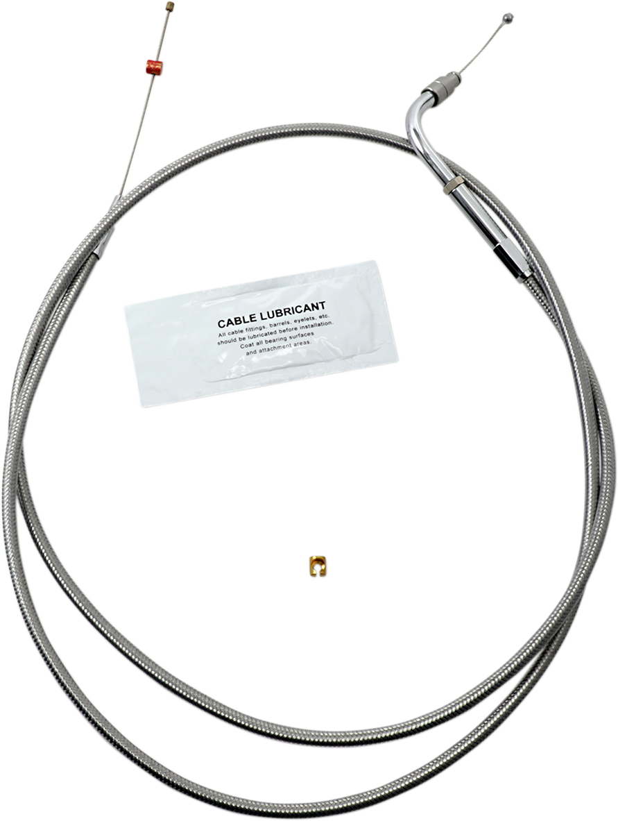 BARNETT Stainless Steel Throttle Cable - +10" - '02-'07 FLH 102-30-30016-10