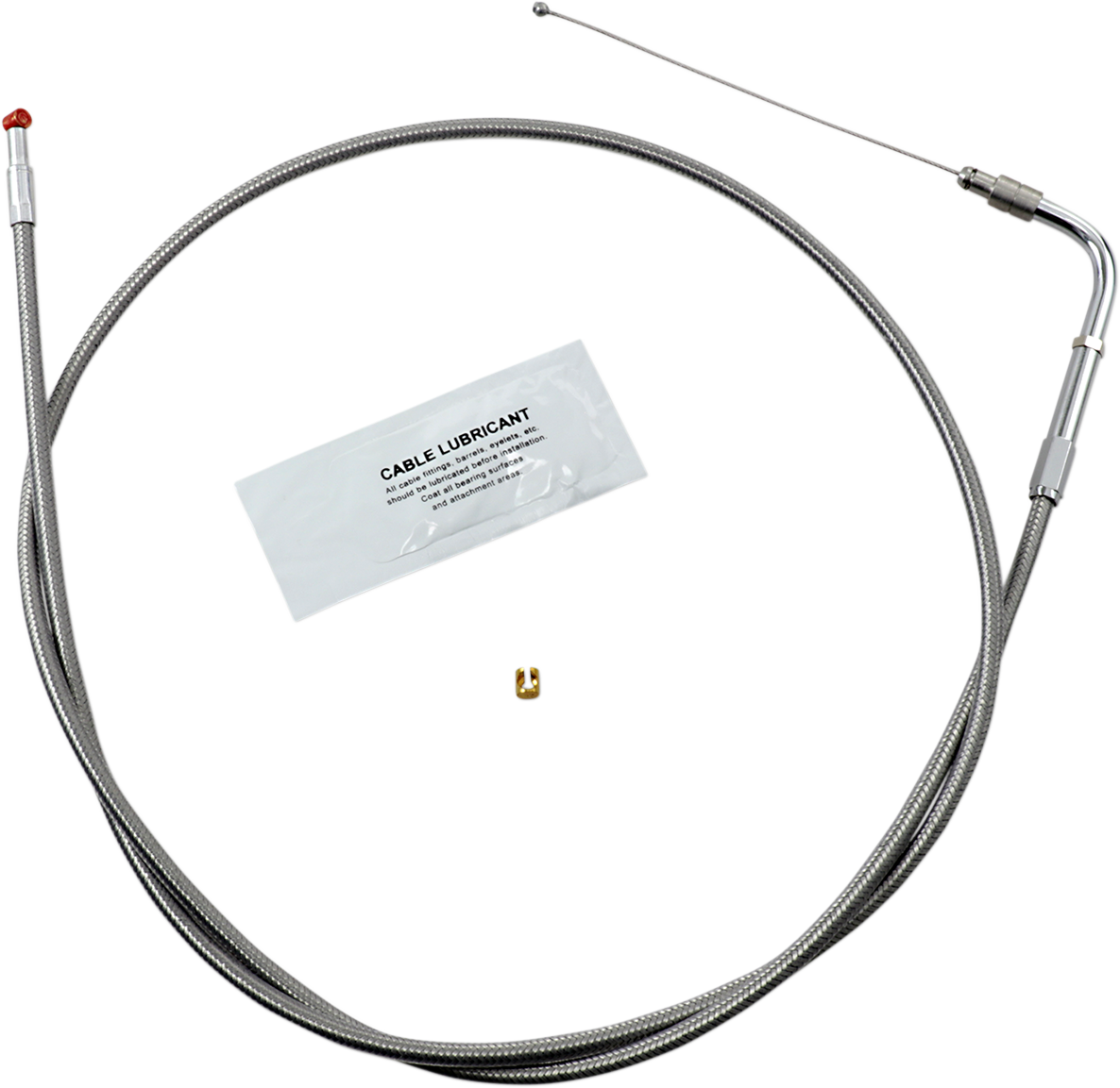 BARNETT Stainless Steel Throttle Cable - +10" - '03-'07 FLH 102-30-30018-10