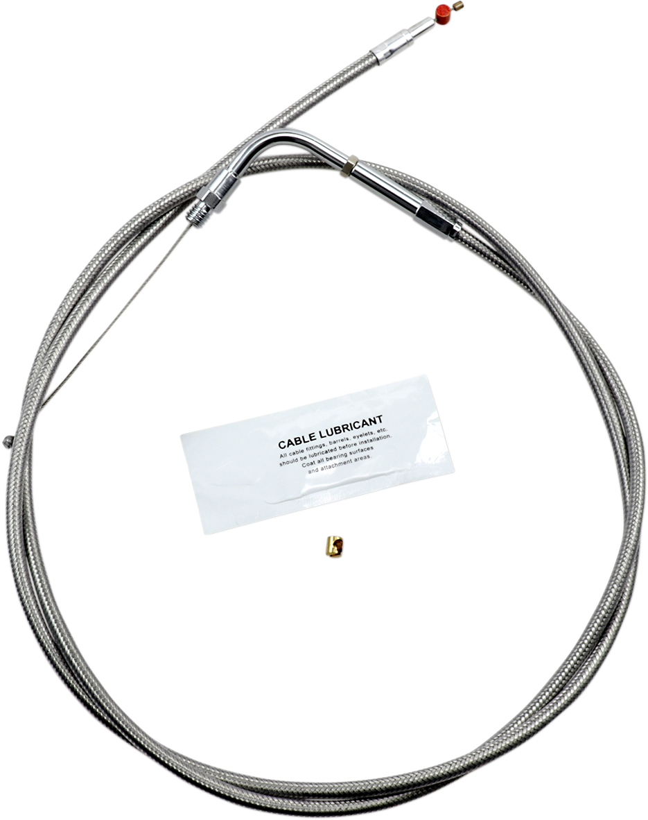 BARNETT Stainless Steel Throttle Cable - +12" - '90-'95 Touring 102-30-30008-12