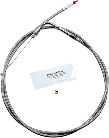 BARNETT Stainless Steel Throttle Cable - +12" - '90-'95 Touring 102-30-30008-12