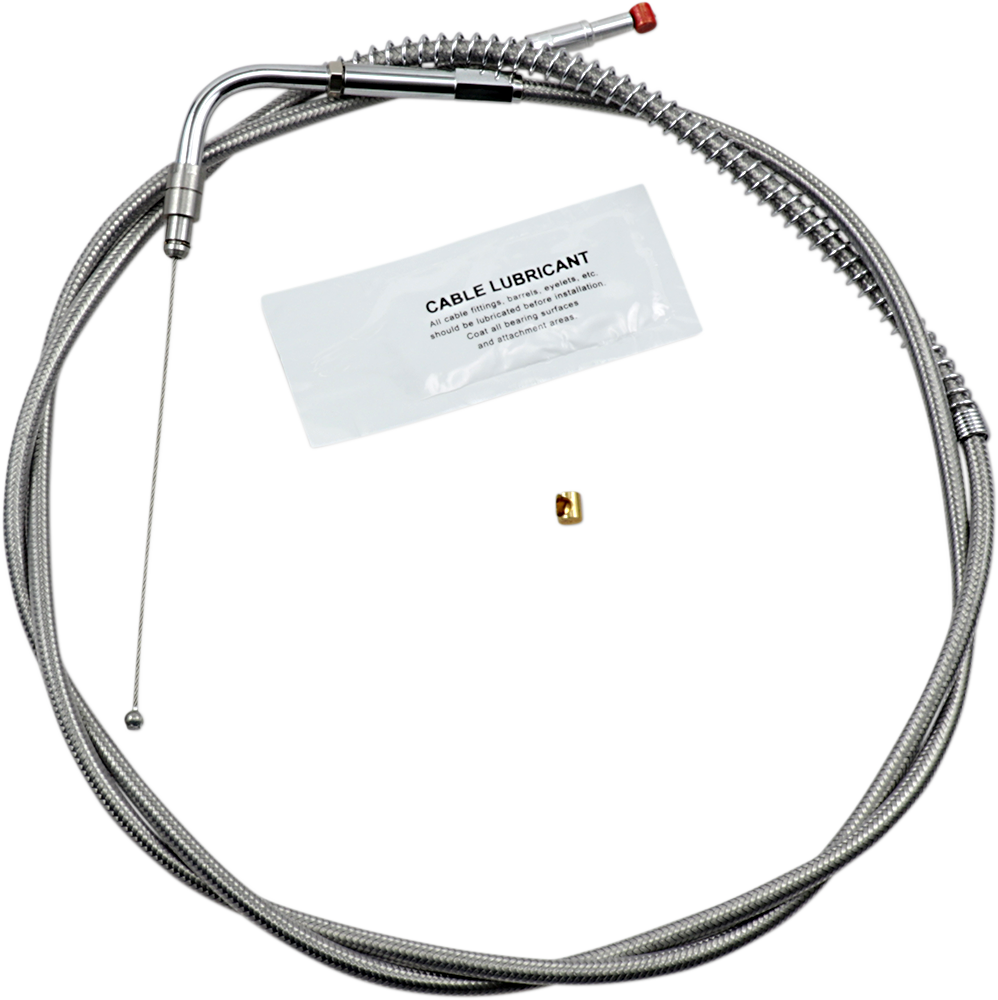 BARNETT Stainless Steel Throttle Cable - +12" - '96-'01 Touring 102-30-30020-12