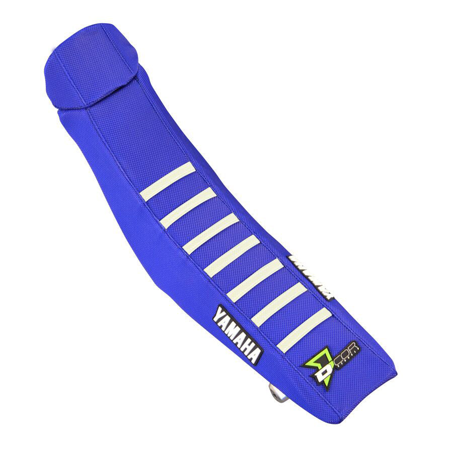 Seat Cover Blue/White W/Ribs