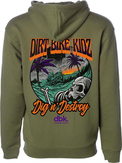 Boneyard Youth Hoodie Military Green Ym