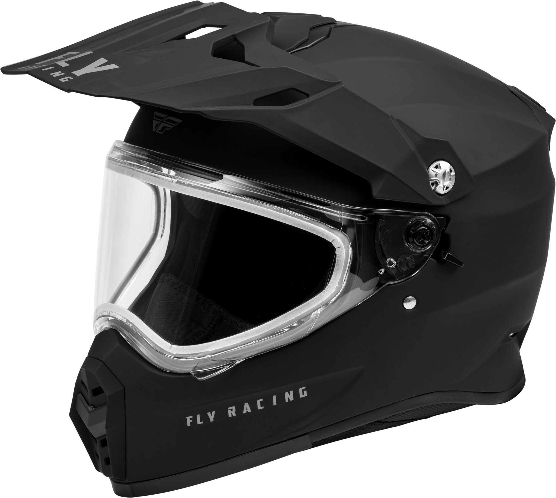 Trekker Cw Solid Helmet Dual Shld Matte Black Lg