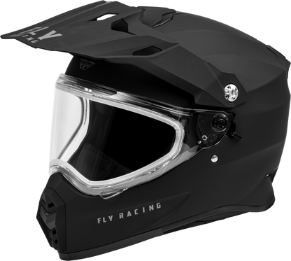Trekker Cw Solid Helmet Dual Shld Matte Black Lg