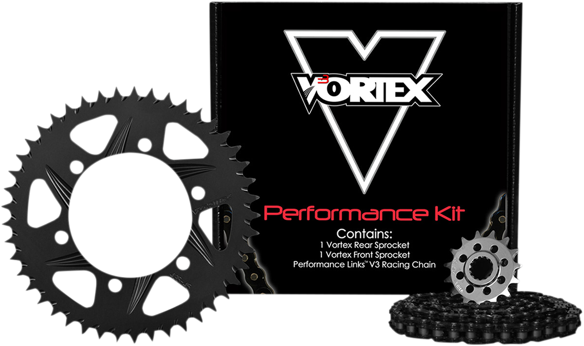 VORTEX Chain and Sprocket Kit - HFRA - Black - Kawasaki Ninja ZX-6R CK6347
