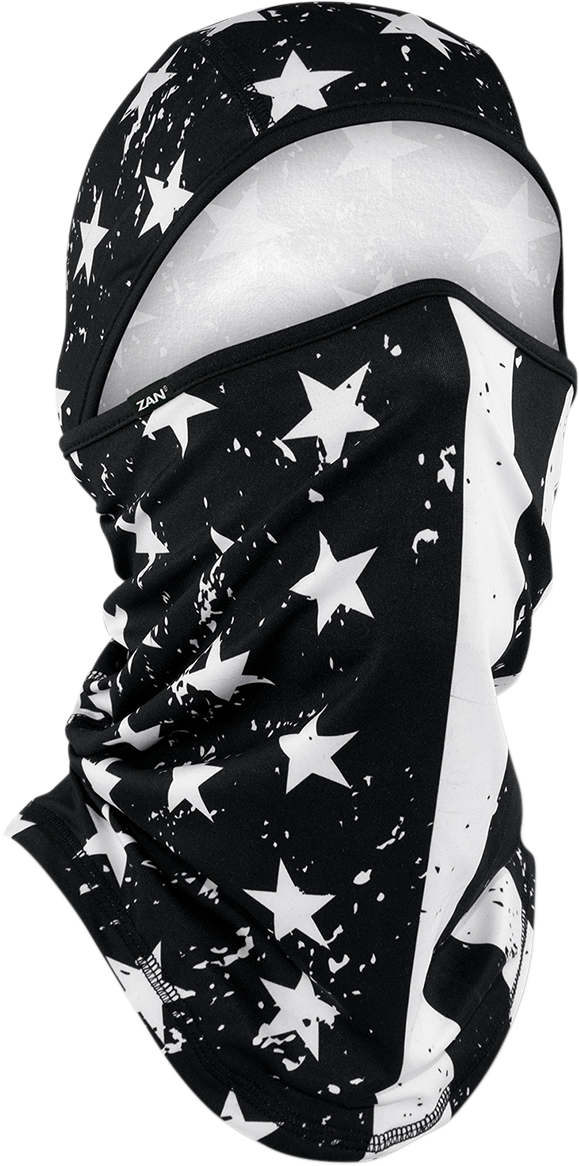 ZAN HEADGEAR SportFlex® Convertible Balaclava - Black/White Flag WB4L091