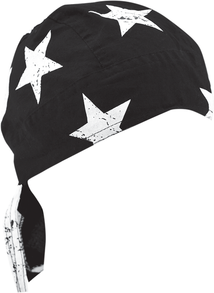 ZAN HEADGEAR Flydanna® Head Wrap - Black and White Vintage American Flag Z903